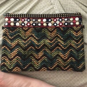 Clutch bag with strap